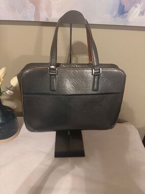 Louis Vuitton Matte Gunmetal Vernis Monogram Shoulder Bag